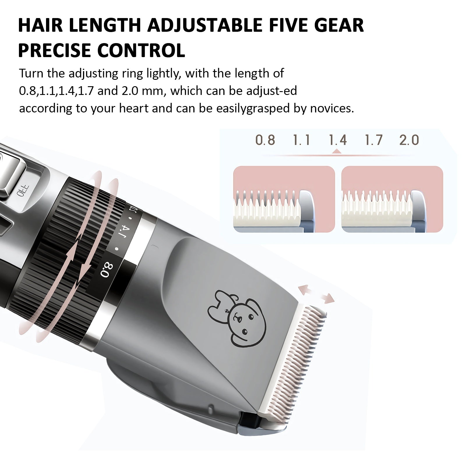 Electric Dog Cat Grooming Kit Pet Hair Shaver Trimmer Cordless Scissors Clipper